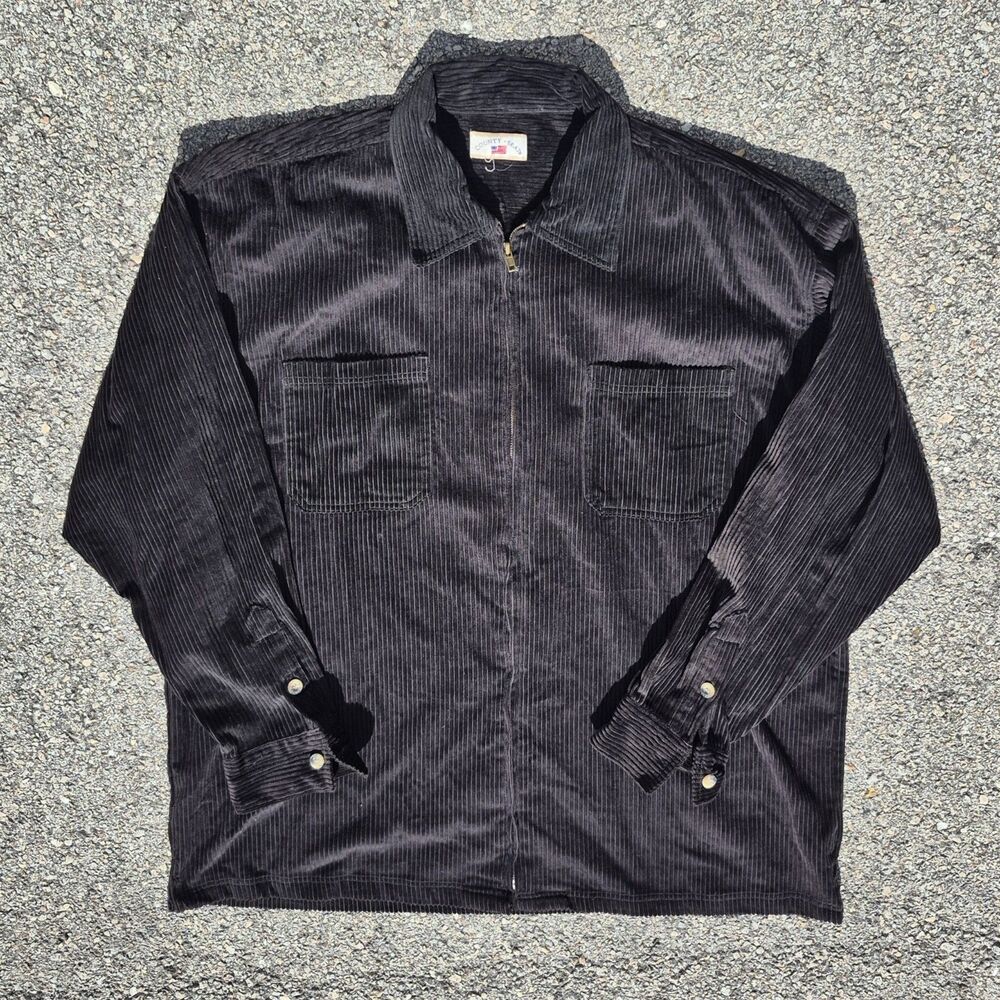 County Seat Men's Corduroy Black Jacket Size XL